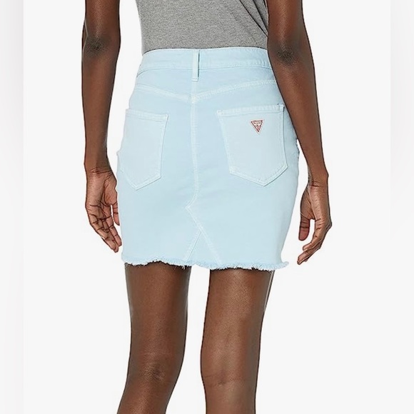 NWT GUESS Rue Mini Skirt in Bella Blue Multi - Picture 2 of 6